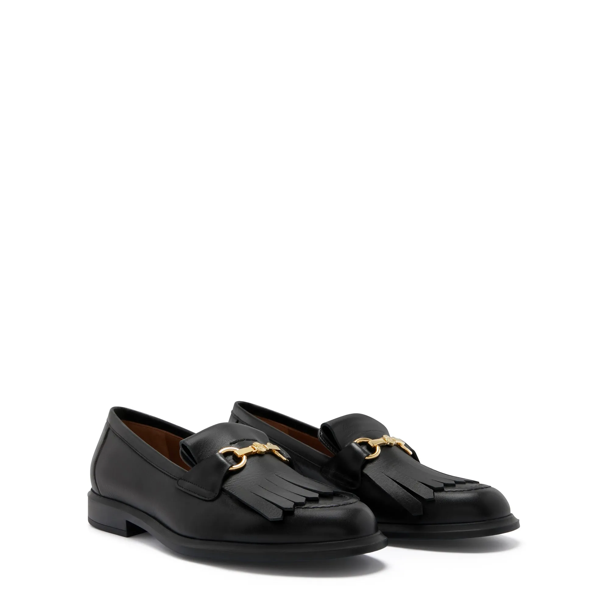 Vendôme Lave black calfskin leather loafers