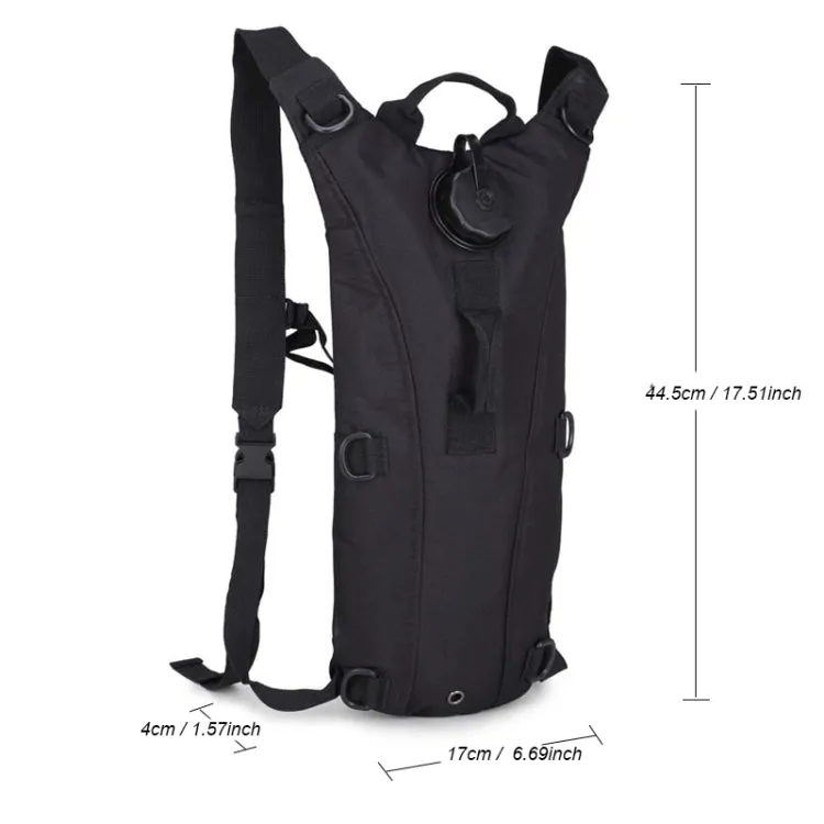 Water Bag Hydration Backpack Outdoor Camping Nylon Camel Water Bladder Bag For Cycling(BLACK)