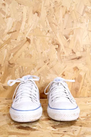 White Leather Converse All Stars