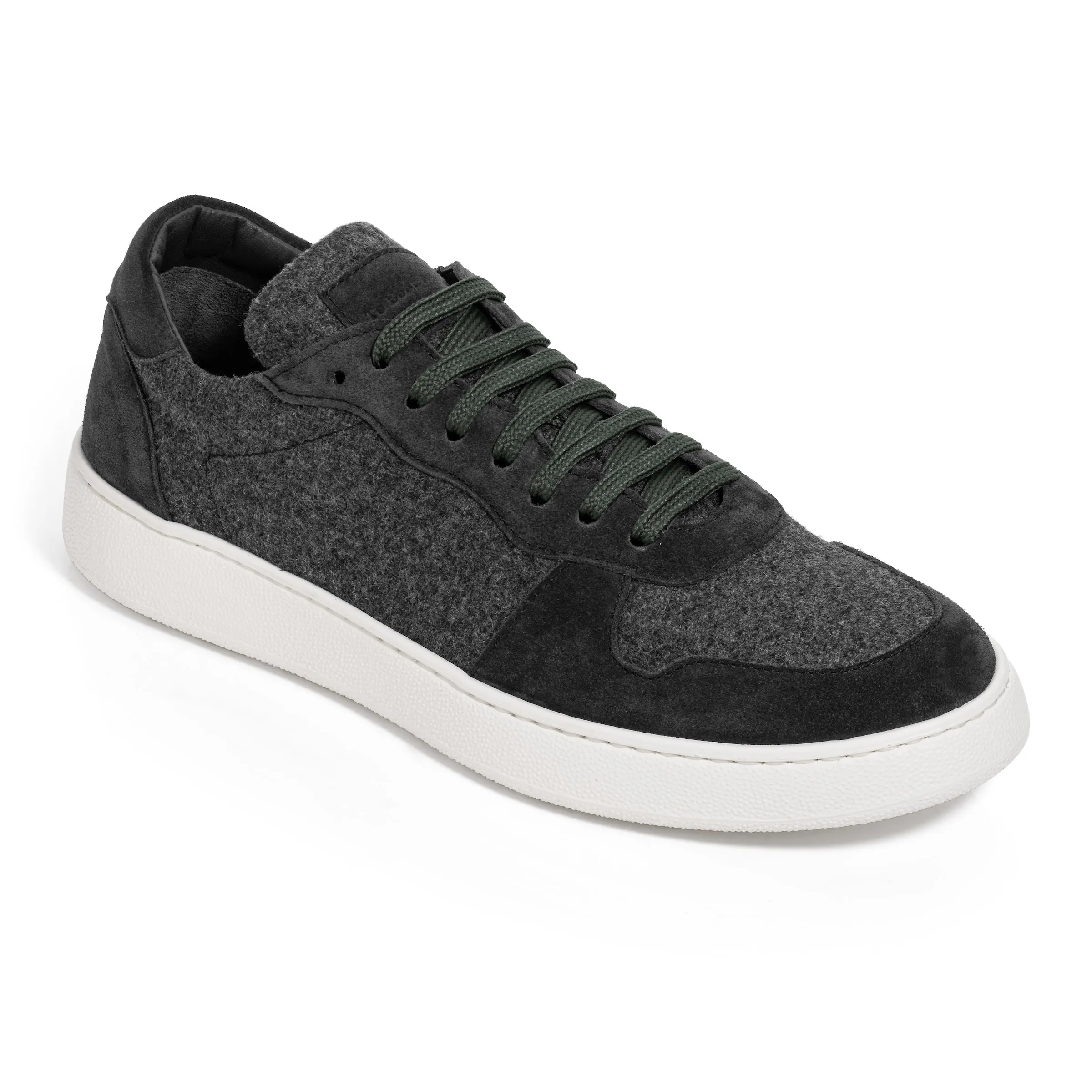 Whitworth Charcoal/Black Cashwool Court Sneaker