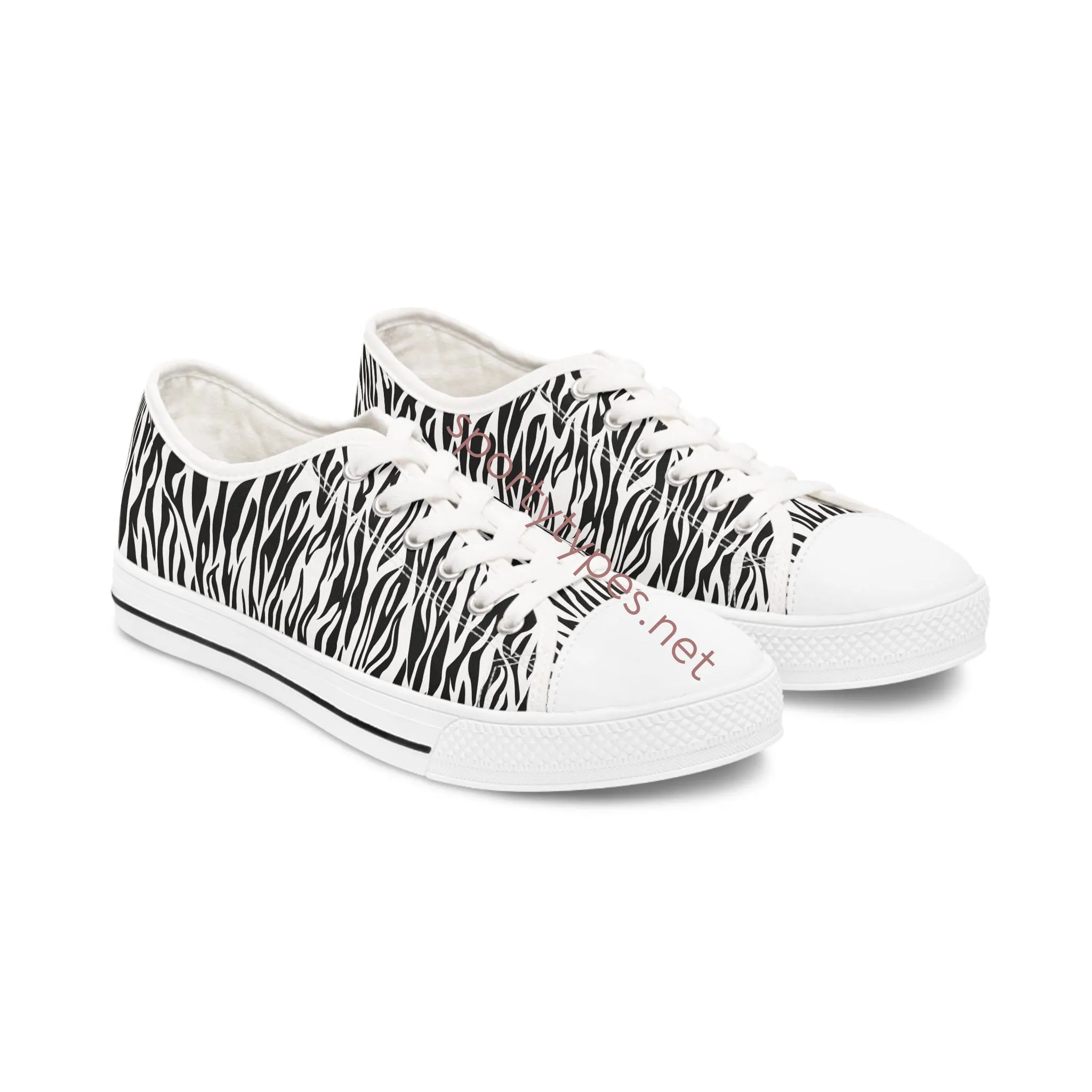 Women's Zebra Low Top Canvas Sneakers