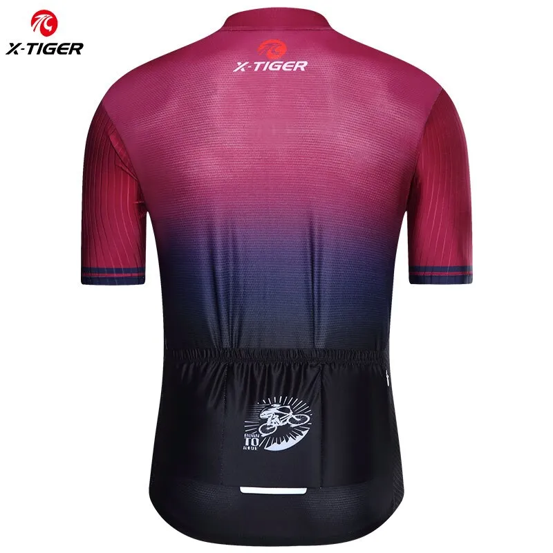 X-TIGER Cycling Jersey Mens Bike Shirt Short Sleeve