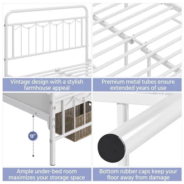 Yaheetech Strong Heavy-Duty Metal Bed Frames