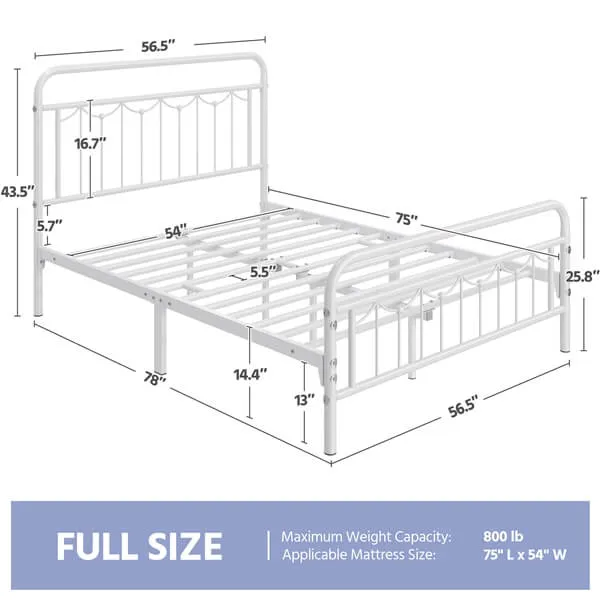 Yaheetech Strong Heavy-Duty Metal Bed Frames